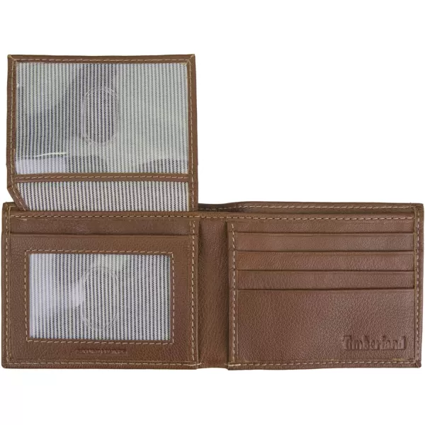 Timberland Men's Leather Wallet with Attached Flip Pocket