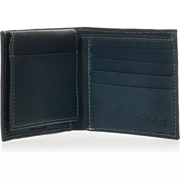 Timberland Men's Leather Wallet with Attached Flip Pocket)
