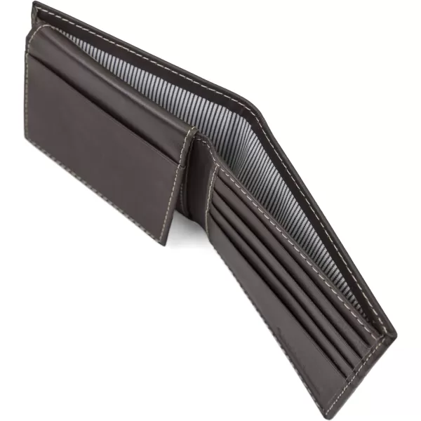 Timberland Men's Leather Wallet with Attached Flip Pocket)