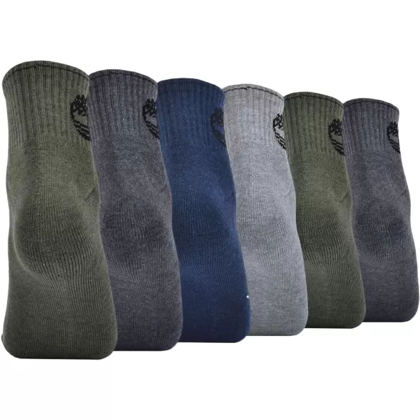 Timberland Men's 6-Pack Quarter Socks)