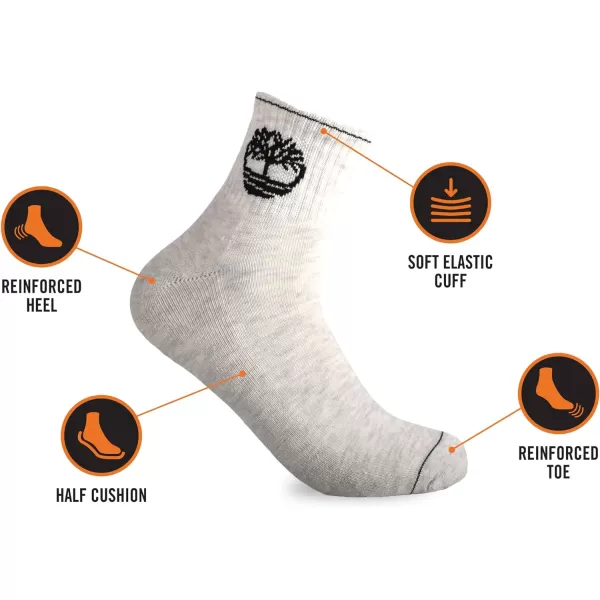 Timberland Men's 6-Pack Quarter Socks)