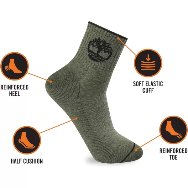 Timberland Men's 6-Pack Quarter Socks)