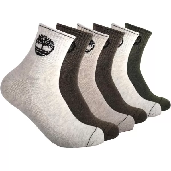 Timberland Men's 6-Pack Quarter Socks)