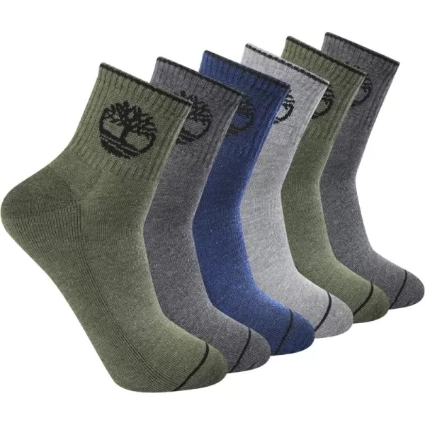 Timberland Men's 6-Pack Quarter Socks)