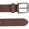 imageTimberland Mens 35mm Classic Buckle Leather Belt for JeansDark Brown