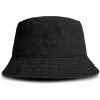 imageTimberland Mens Bucket Hat Cotton Twill Soft Brushed Finish Packable Sun HatBlack