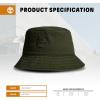imageTimberland Mens Bucket Hat Cotton Twill Soft Brushed Finish Packable Sun HatLeaf Green Dark Green