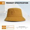 imageTimberland Mens Bucket Hat Cotton Twill Soft Brushed Finish Packable Sun HatWheat Brown