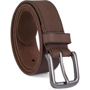 imageTimberland Mens 35mm Classic Buckle Leather Belt for JeansDark Brown