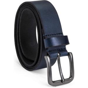 imageTimberland Mens 35mm Classic Buckle Leather Belt for JeansNavy