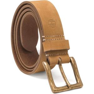 imageTimberland Mens 38mm Icon Nubuck Boot Leather BeltBeige Wheat