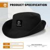 imageTimberland Floppy Bucket Hat for Men Packable Sun Hat with Adjustable Chin Cord Lightweight and Breathable Sun ProtectionBlack