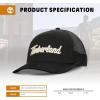 imageTimberland Kids Trucker Hat for Boys Ages 714 One Size Durable Cotton Twill Adjustable Snapback Breathable Mesh BackBlack