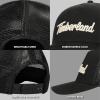 imageTimberland Kids Trucker Hat for Boys Ages 714 One Size Durable Cotton Twill Adjustable Snapback Breathable Mesh BackBlack
