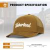 imageTimberland Kids Trucker Hat for Boys Ages 714 One Size Durable Cotton Twill Adjustable Snapback Breathable Mesh BackWheat Brown