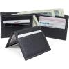 imageTimberland Mens RFID Blocking Wallet  Genuine Leather Passcase with Removable ID Holder 6 Card Slots 2 Billfold Pockets Slim Design Navy Blue One SizeBlack