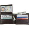 imageTimberland Mens RFID Blocking Wallet  Genuine Leather Passcase with Removable ID Holder 6 Card Slots 2 Billfold Pockets Slim Design Navy Blue One SizeDark Brown