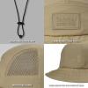 imageTimberland Mesh Panel Mens Bucket Hat Wide Brim Sun Hat with Adjustable Chin Cord Perfect for Outdoor AdventuresBeige
