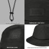 imageTimberland Mesh Panel Mens Bucket Hat Wide Brim Sun Hat with Adjustable Chin Cord Perfect for Outdoor AdventuresBlack