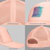 imageTimberland Monochrome Kids Trucker Hat for Girls Ages 714 Breathable and Adjustable Snapback Mesh Cap One SizeTropical Peach Pink