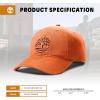 imageTimberland Soundview Mens Baseball Cap  Cotton Canvas Adjustable Lightweight ampamp Stylish Hat for Outdoor ActivitiesBurnt Orange Orange