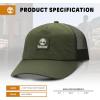imageTimberland Trucker Hat Soft Structured Baseball Cap Adjustable Mesh Back Curved Brim Breathable ampamp Lightweight  One SizeLeaf Green