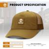 imageTimberland Trucker Hat Soft Structured Baseball Cap Adjustable Mesh Back Curved Brim Breathable ampamp Lightweight  One SizeWheat