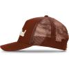 imageTimberland Trucker Hat for Men  Durable Cotton Twill Adjustable Snapback Cap Breathable Mesh BackBurnt Henna Red