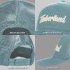 imageTimberland Trucker Hat for Men  Durable Cotton Twill Adjustable Snapback Cap Breathable Mesh BackCitadel Blue