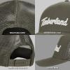 imageTimberland Trucker Hat for Men  Durable Cotton Twill Adjustable Snapback Cap Breathable Mesh BackLeaf Green Dark Green