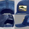 imageTimberland Trucker Hat for Men One Size Durable Cotton Twill Adjustable Mesh Back Curved Brim Breathable and LightweightDark Denim Navy Blue
