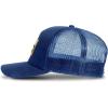imageTimberland Trucker Hat for Men One Size Durable Cotton Twill Adjustable Mesh Back Curved Brim Breathable and LightweightDark Denim Navy Blue