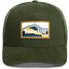 imageTimberland Trucker Hat for Men One Size Durable Cotton Twill Adjustable Mesh Back Curved Brim Breathable and LightweightLeaf Green Dark Green