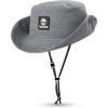 imageTimberland Floppy Kids Bucket Hat Boys Ages 714 One Size Packable Sun Hat Adjustable Chin Cord Lightweight ampamp BreathableAlloy Grey