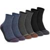 imageTimberland Mens Comfort Quarter Socks Arch Support Padded Cushion Moisture ControlBlack Multi