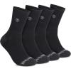 imageTimberland Mens Sports Crew Socks Sorbtek Moisture Control Arch Support Padded Cushion Drop Needle StitchingBlack