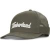 imageTimberland Trucker Hat for Men  Durable Cotton Twill Adjustable Snapback Cap Breathable Mesh BackLeaf Green Dark Green