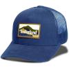 imageTimberland Trucker Hat for Men One Size Durable Cotton Twill Adjustable Mesh Back Curved Brim Breathable and LightweightDark Denim Navy Blue