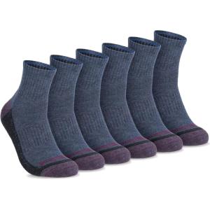imageTimberland Mens Comfort Quarter Socks Arch Support Padded Cushion Moisture ControlDenim