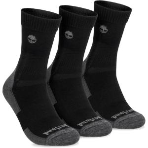 imageTimberland Mens Hiking Wool Winter Cushioned Crew Socks with Arch Support Size 712 Multiple Colors 3 PairsBlack