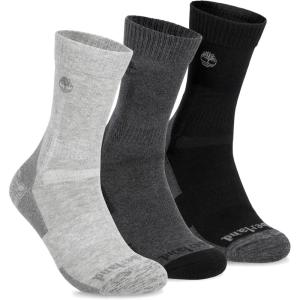 imageTimberland Mens Hiking Wool Winter Cushioned Crew Socks with Arch Support Size 712 Multiple Colors 3 PairsBlack Multi