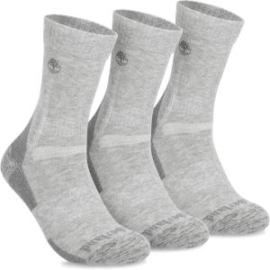 imageTimberland Mens Hiking Wool Winter Cushioned Crew Socks with Arch Support Size 712 Multiple Colors 3 PairsLight Grey