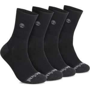 imageTimberland Mens Sports Crew Socks Sorbtek Moisture Control Arch Support Padded Cushion Drop Needle StitchingBlack