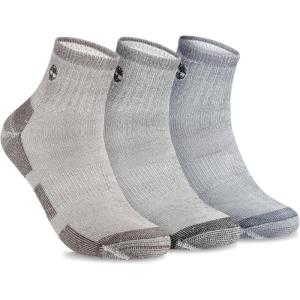 imageTimberland Mens Wool Hiking Winter Thermal Boot Full Cushioned Low Cut Quarter Socks with Arch SupportDenim Multi