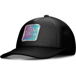 imageTimberland Monochrome Kids Trucker Hat for Girls Ages 714 Breathable and Adjustable Snapback Mesh Cap One SizeBlack