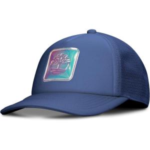 imageTimberland Monochrome Kids Trucker Hat for Girls Ages 714 Breathable and Adjustable Snapback Mesh Cap One SizeDark Denim Navy