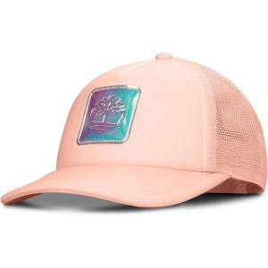 imageTimberland Monochrome Kids Trucker Hat for Girls Ages 714 Breathable and Adjustable Snapback Mesh Cap One SizeTropical Peach Pink