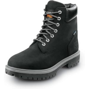imageTimberland PRO 6IN Direct Attach Mens Steel Toe MaxTRAX SlipResistant Work BootBlack NubuckGray