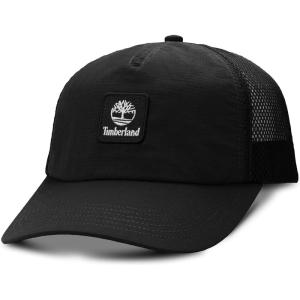 imageTimberland Trucker Hat Soft Structured Baseball Cap Adjustable Mesh Back Curved Brim Breathable ampamp Lightweight  One SizeBlack