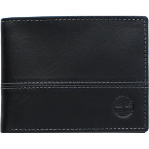 imageTimberland Mens Leather Passcase Trifold Wallet HybridBlack